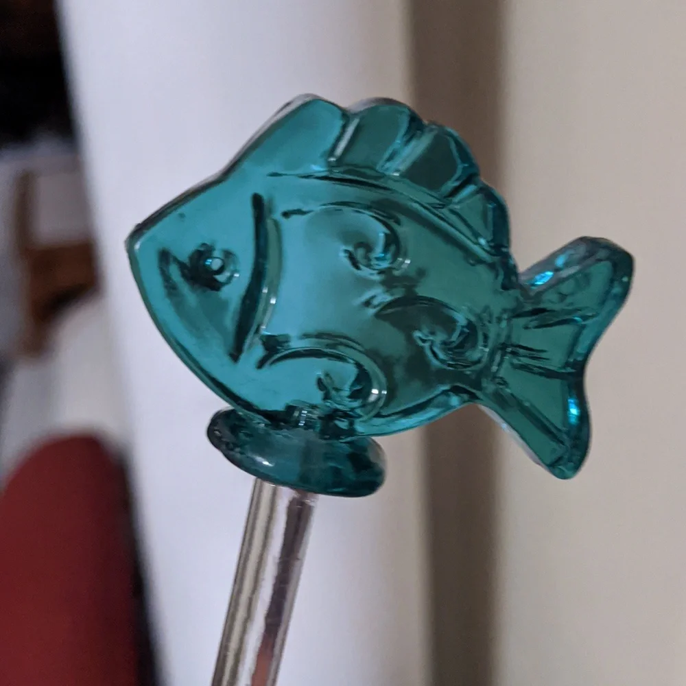 Fish Stir Swizzle Sticks Tropical Drinks Party Barware Party Translucent Acrylic